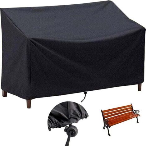 Copertura per panca da giardino, copertura protettiva per divano a 2 posti, impermeabile, antivento, resistente ai raggi UV, copertura per panca da giardino in tessuto Oxford 210D (134 x 66 x 89 cm)