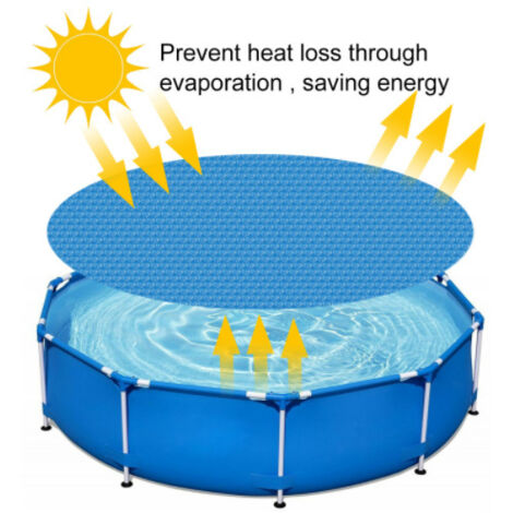 Copertura per piscina, pellicola isolante rotonda, antipolvere, antipioggia, multi-misura, tappetino a bolle