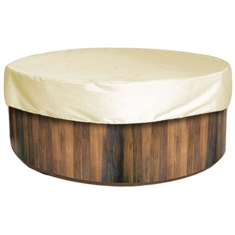 Copertura per piscina rotonda Copertura solare per piscina, 190 per vasca idromassaggio all'aperto - 200  30 cm, beige