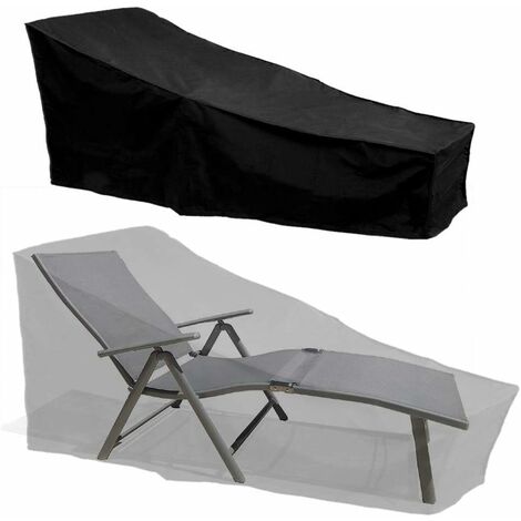 nero dDanke copertura per mobili da giardino esterno sdraio pieghevole patio copertura impermeabile chaise lounge cover 210*75*40 cm 