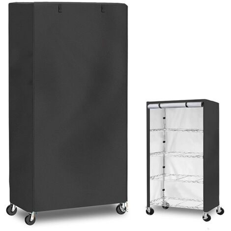 Copertura per scaffali di stoccaggio, coperture resistenti per ripiani in metallo, antivento, regolabile, copertura organizer portatile per magazzino, ingresso, garage, camera da letto