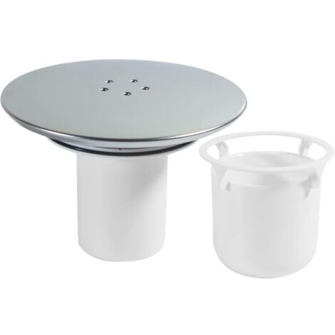 Copertura per scarico doccia - Copertura per scarico doccia - 90 mm / 115 mm - Cromata - Guarnizione antiodore - Bianca