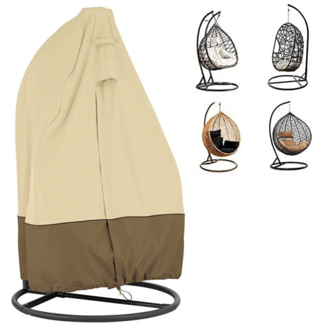 Copertura per sedia sospesa per altalena – Tessuto Oxford 210D – Impermeabile – Antivento e resistente ai raggi UV – 231 x 200 cm, Beige