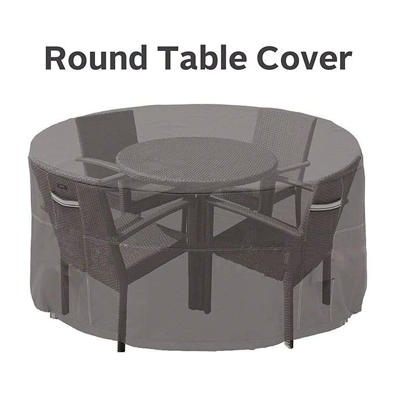 Copertura Tavolo Giardino Rotonda 140x70cm - Oxford 600D Impermeabile, Anti-UV, Con Fibbie - Foto 11