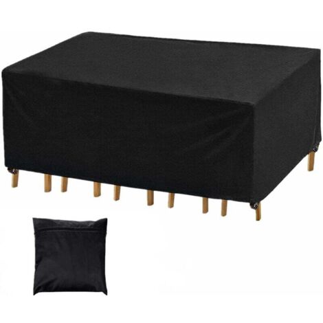 Copertura per tavolo da giardino quadrato, copertura protettiva impermeabile per mobili da giardino, copertura per tavolo da giardino per esterni 420D, 120x120x74 cm