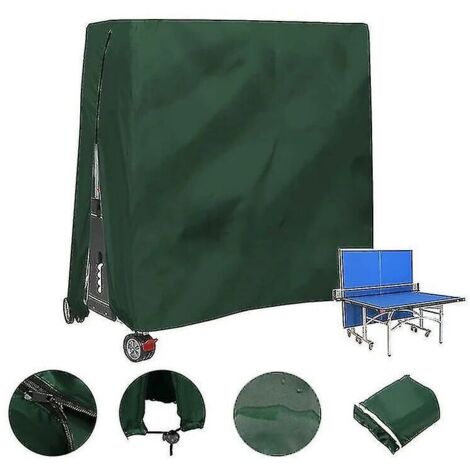 Copertura per tavolo da ping pong da esterno Ulisem, impermeabile e antipolvere, 165x70x185cm, verde