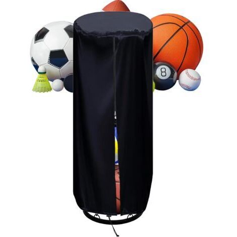 Copertura protettiva e per riporre i palloni da basket in garage, protezione per rack in tessuto Oxford - Copertura per rack da basket a parete in tessuto Oxford - Per casa, garage e sport con la pall