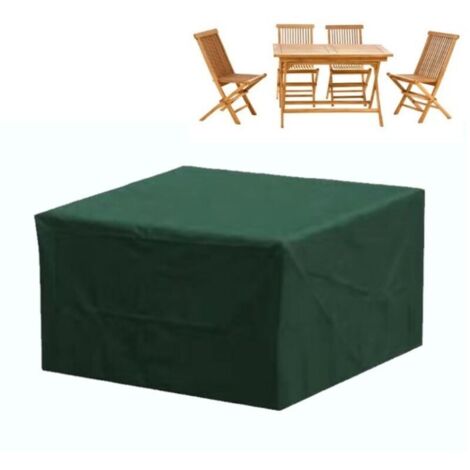 Copertura protettiva impermeabile per mobili da giardino rettangolari, 210L x 140W x 70H cm, verde