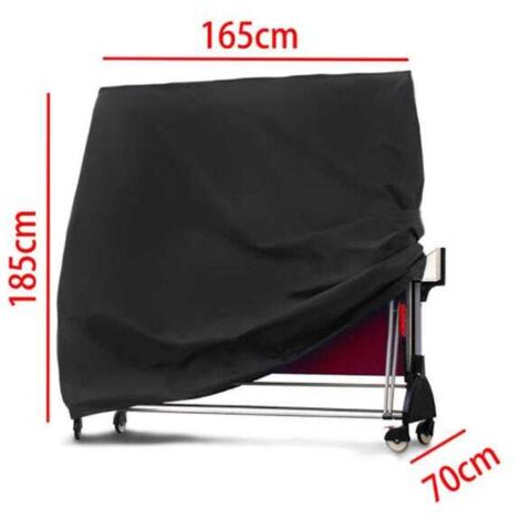 Copertura protettiva impermeabile per tavolo da ping-pong, mobili da giardino, tessuto Oxford 210D, 165x70x185cm, nero