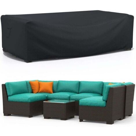 Copertura protettiva per mobili da giardino (213 x 132 x 74 cm), copertura per mobili da giardino 210D, copertura protettiva per tavoli da giardino, coperture per mobili