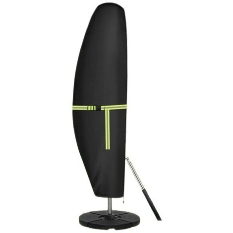 Copertura protettiva per ombrellone, nuova protezione per ombrellone 420D con asta telescopica e fibbia, antivento, resistente ai raggi UV, per proteggere gli ombrelloni da esterno (210 x 45/72/32 cm)