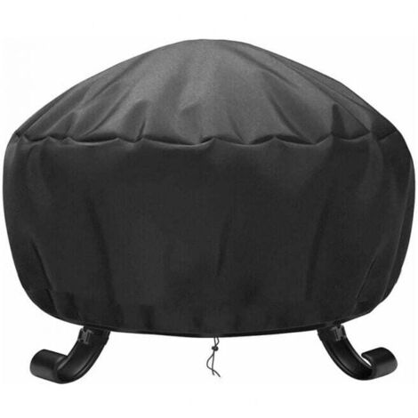 Copertura protettiva rotonda per bracieri Ø 84 x 50 cm, impermeabile, resistente ai raggi UV, copertura per braciere, resistente agli strappi, tessuto Oxford per braciere da barbecue, coperture per br