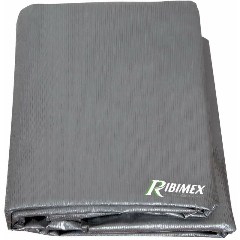 Ribimex - PRH091130X70G Copertura Rettangolare per Barbecue 130x70x80h, Grigio Antracite, 130 x 70 x 80 cm