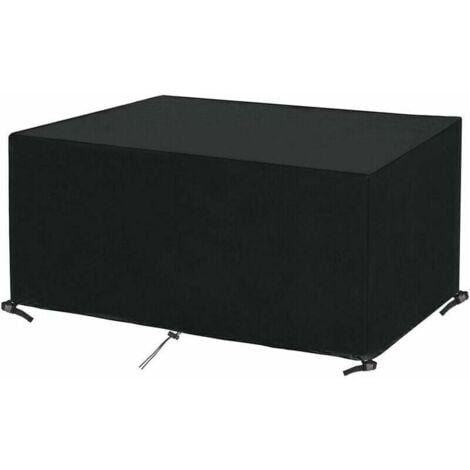 MUMU Copertura rettangolare per mobili da giardino, copertura per tavolo da giardino impermeabile e resistente al freddo in tessuto Oxford, copertura protettiva in telone per tavoli, sedie e set di mobili