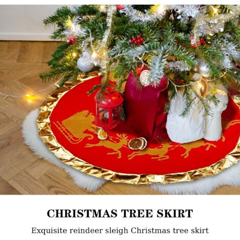 Copertura rotonda per albero di Natale 90 cm - Set regalo di Natale, decorazione per la casa delle feste, decorazione natalizia