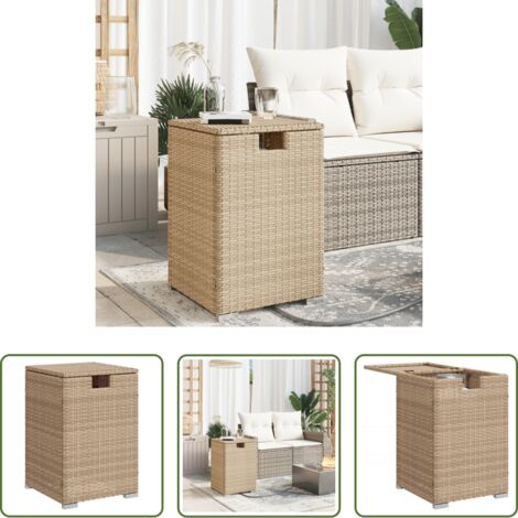 Copertura serbatoio gas -  Tavolo Copri Serbatoio Propano Beige 40x40x60 cm in Polyrattan