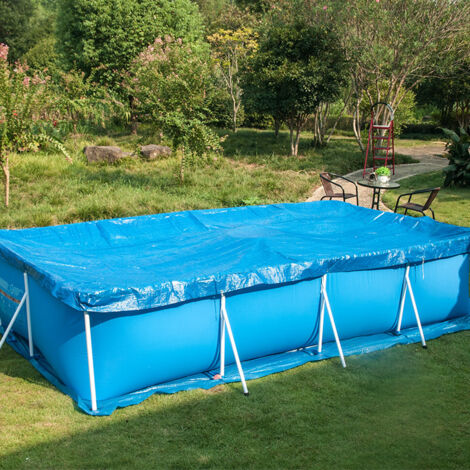 Copertura speciale per piscina con supporto quadrato 400  211 cm (dimensioni della copertura 410  226 cm) copertura per piscina rettangolare, piscina, piscina, design con coulisse