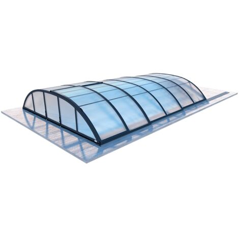 Copertura telescopica per piscina Horizon - 6.10x2.38 m - Policarbonato alveolare da 8 mm - per la piscina BAS7306 - ECO306