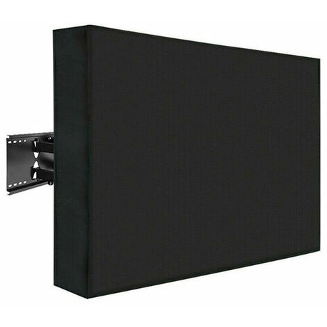 Copertura TV esterna impermeabile con patta anteriore protezione televisione nera per protezione TV LED LCD per LED LCD da 22 &39&39a 58&39&39,Black,S-22-24