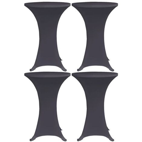 Coperture Elastiche per Tavoli Set 4 pz 70 cm Lavabile vari colori colore : ANTRACITE