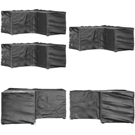 Coperture Mobili da Giardino a L 2pz 12 Occhielli 185x185x90cm - Protezione per mobili da esterno - Teli protettivi per rattan