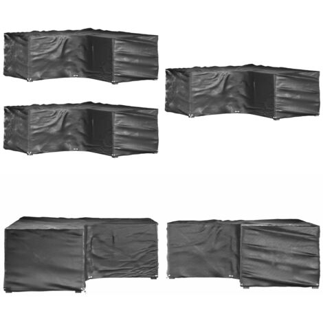 Coperture Mobili da Giardino a L 2pz 16 Occhielli 215x215x70cm - Protezione per mobili da esterno - Teli protettivi per rattan