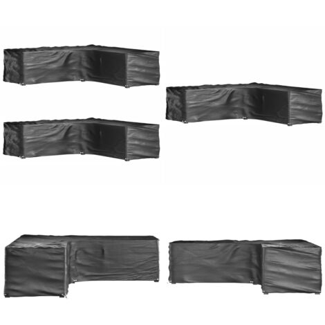 Coperture Mobili da Giardino a L 2pz 16 Occhielli 250x250x70cm - Protezione per mobili da esterno - Teli protettivi per rattan