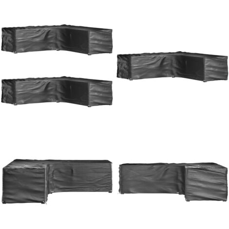 Coperture Mobili da Giardino a L 2pz 16 Occhielli 285x285x70cm - Protezione per mobili da esterno - Teli protettivi per rattan