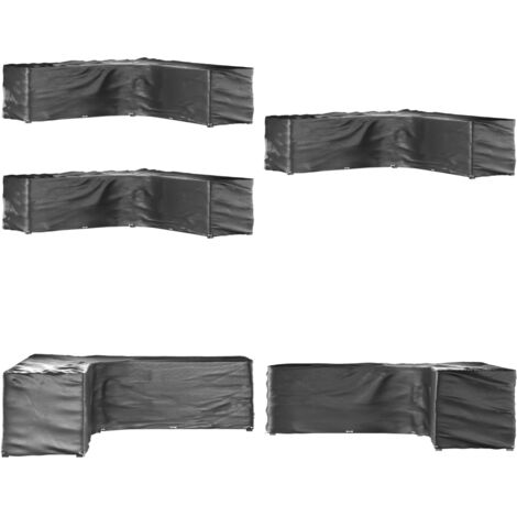 Coperture Mobili da Giardino a L 2pz 20 Occhielli 300x300x90cm - Protezione per mobili da esterno - Teli protettivi per rattan