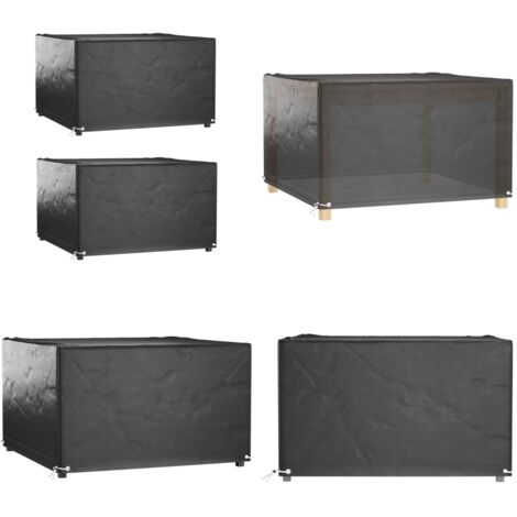 Coperture Mobili Giardino 2pz 8 Occhielli 125x125x75cm Quadrate - Protezione per mobili da esterno - Teli per patio