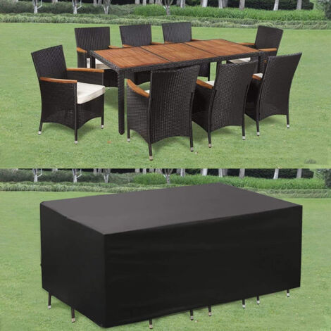 Coperture per mobili da giardino, coperture impermeabili per mobili da giardino, tessuto Oxford 420D, resistenti alle intemperie, anti-UV, antistrappo, per tavoli e sedie (200X160X70 cm)