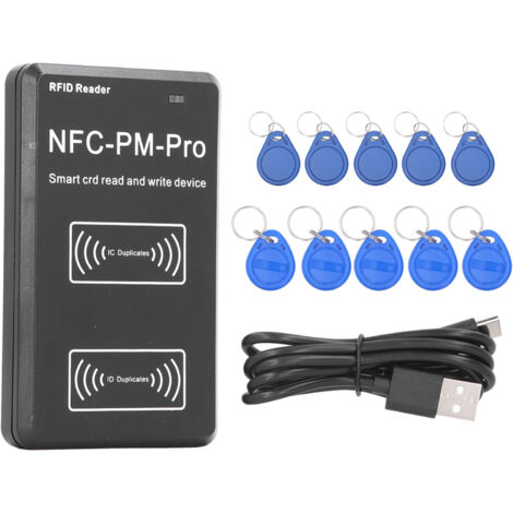 Copieur de carte NFC, lecteur IC, graveur de clé d'identification, 125KHz-13.56MHz avec 5 pièces T5577 UID
