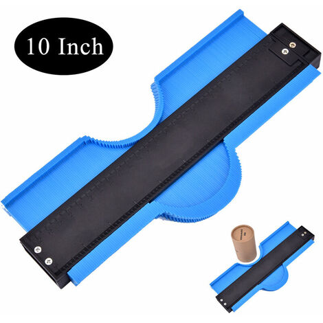 Copieur de Contour Verrouillable 25cm Double Serrure, Copieur de Profil, Jauge de Contour, Jauge de Duplication de Contour, Gabarit de Decoupe Outil Parquet et Sol pour Menuiserie，HANBING