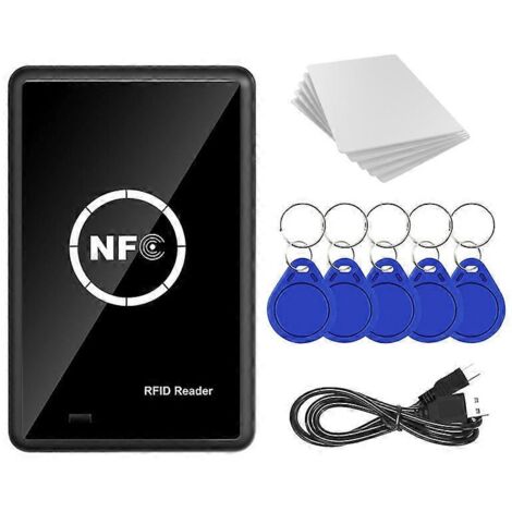 Copieur RFID NFC 13,56 kHz, lecteur/graveur NFC pour porte-clés 13,56 MHz crypté --