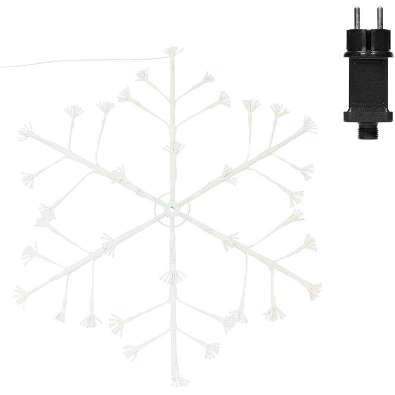 

Copo de nieve guirnalda soporte metal 288 luces LED decoración exterior/interior