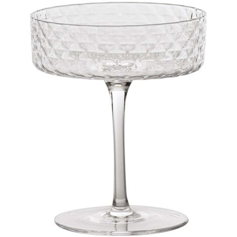 Coppa Set 4pcs Gobelet 25 cl Verre pour Cocktails et Vins Aromatiques, Verre, Design Élégant Zafferano Fabriqué en Italie
