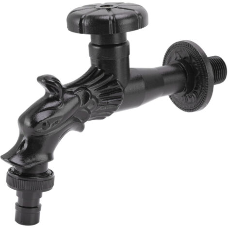 Copper Bathroom Sink Faucets Antique Efficient Multipurpose Engraved Retro Faucet for Bathroom Outdoor Black