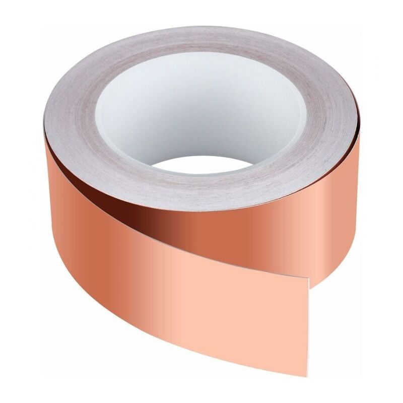 Copper Foil Tape 25m x 50mm, Premium Copper Foil Tape emc Shielding Tape Adhesive Tape for emi Shielding, Crafts, Slug Repellent, Electrical Repairs,