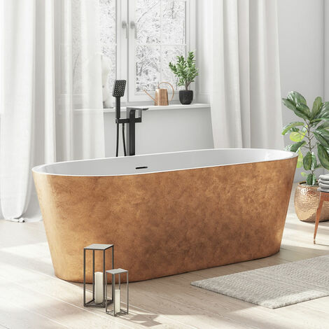 Freestanding Modern Double Ended Bath 1660mm - Olivia By Voda Design