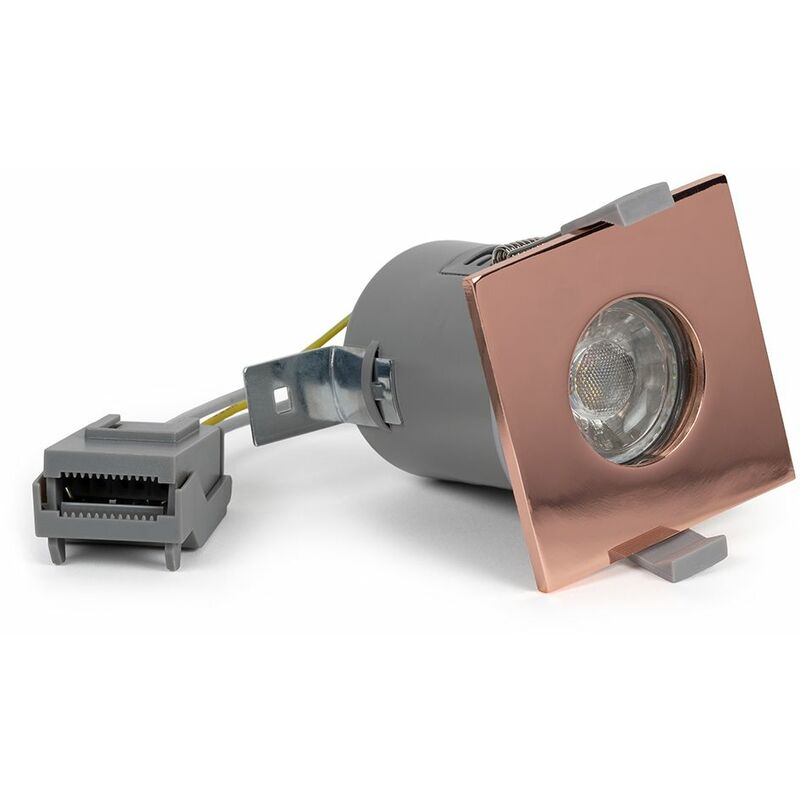 Se Home - Copper GU10 Square Fire Rated Downlight - IP65