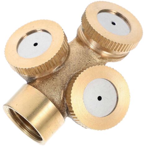 Copper High Pressure Atomizing Nozzle for Garden Irrigation with 2Pcs Sprayer Heads