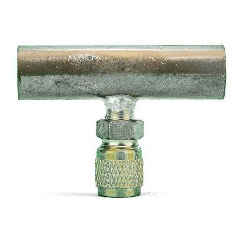 Copper sleeve 3/8 welding union with obus cap valve