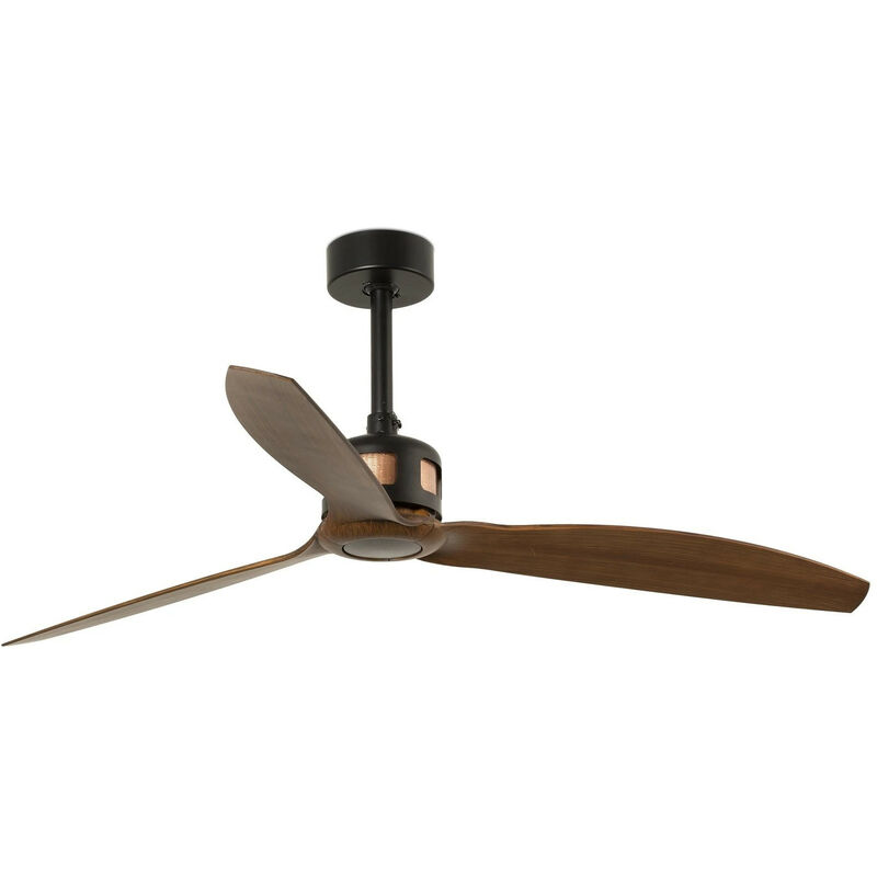 Image of Faro copper - Ventilatore in rame nero, ventilatore da soffitto in legno Smart - Telecomando incluso