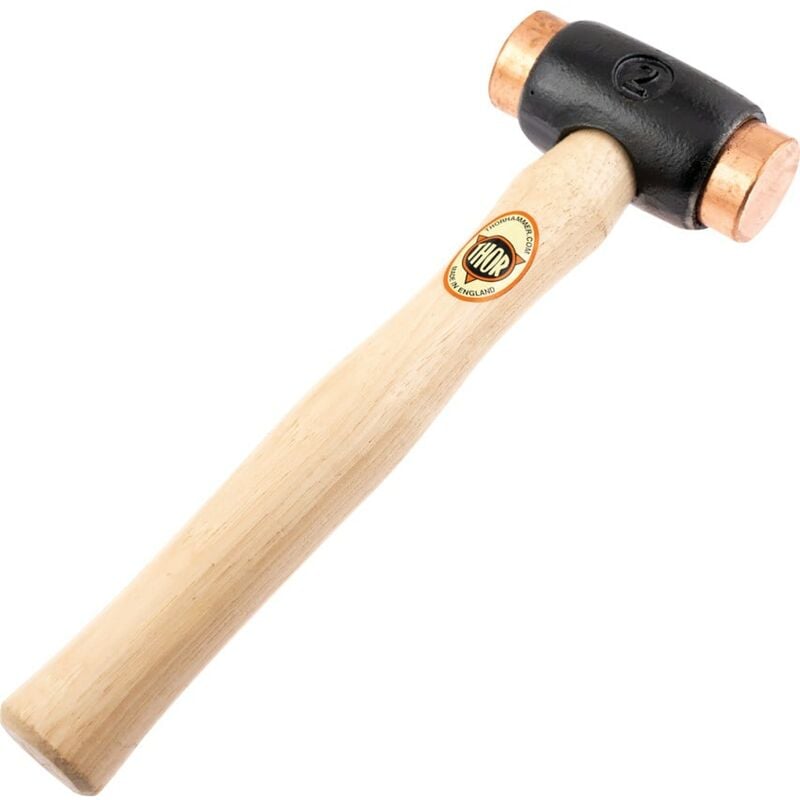 04-312 38MM Copper Soft Faced Hammer with Wood Handle - Thor