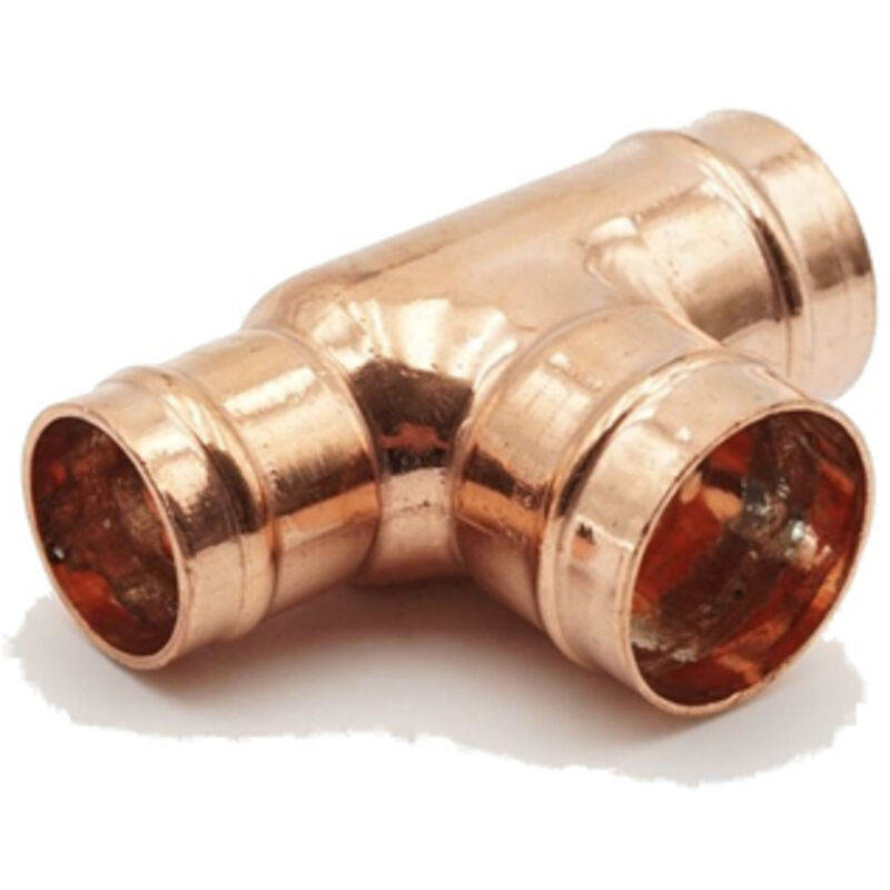 Image of Copper Solder Ring Reduced Tee 28x22x28mm&hellip;