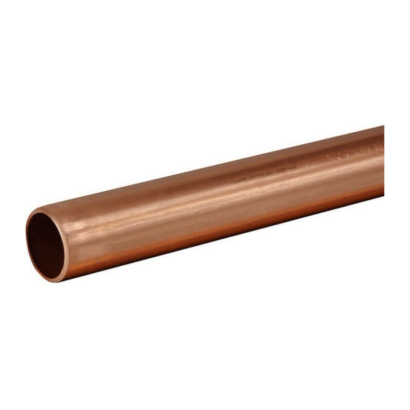 Image of Copper Tube 15mm x 1m Length bs EN1057 R250 British Copper Pipe 1000mm 100cm
