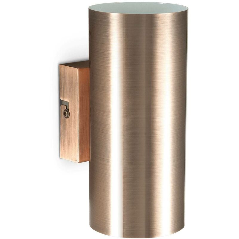 Hot - 2 Light Up & Down Wall Light Copper - Ideal Lux