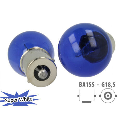 Coppia 2 Lampade Alogena P21W BA15S 12V 21W Bianco 4200K No Errore