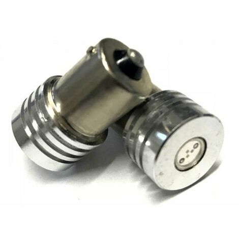 Coppia 2 Lampade Led BA15S 1156 P21W Con 1 Power Led Da 1W Colore Blu Blue 12V 1W