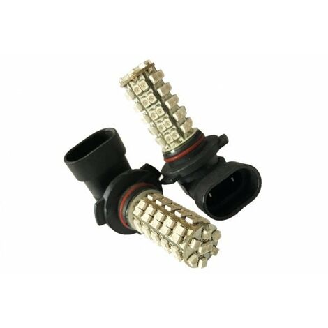 Coppia 2 Lampade Led HB3 9005 HB4 9006 Con 68 Smd 3528 Colore Giallo Yellow 12V 2W Per Fendinebbia